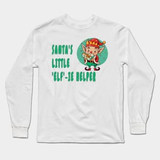 Santa's little 'elf'-ie helper Long Sleeve T-Shirt